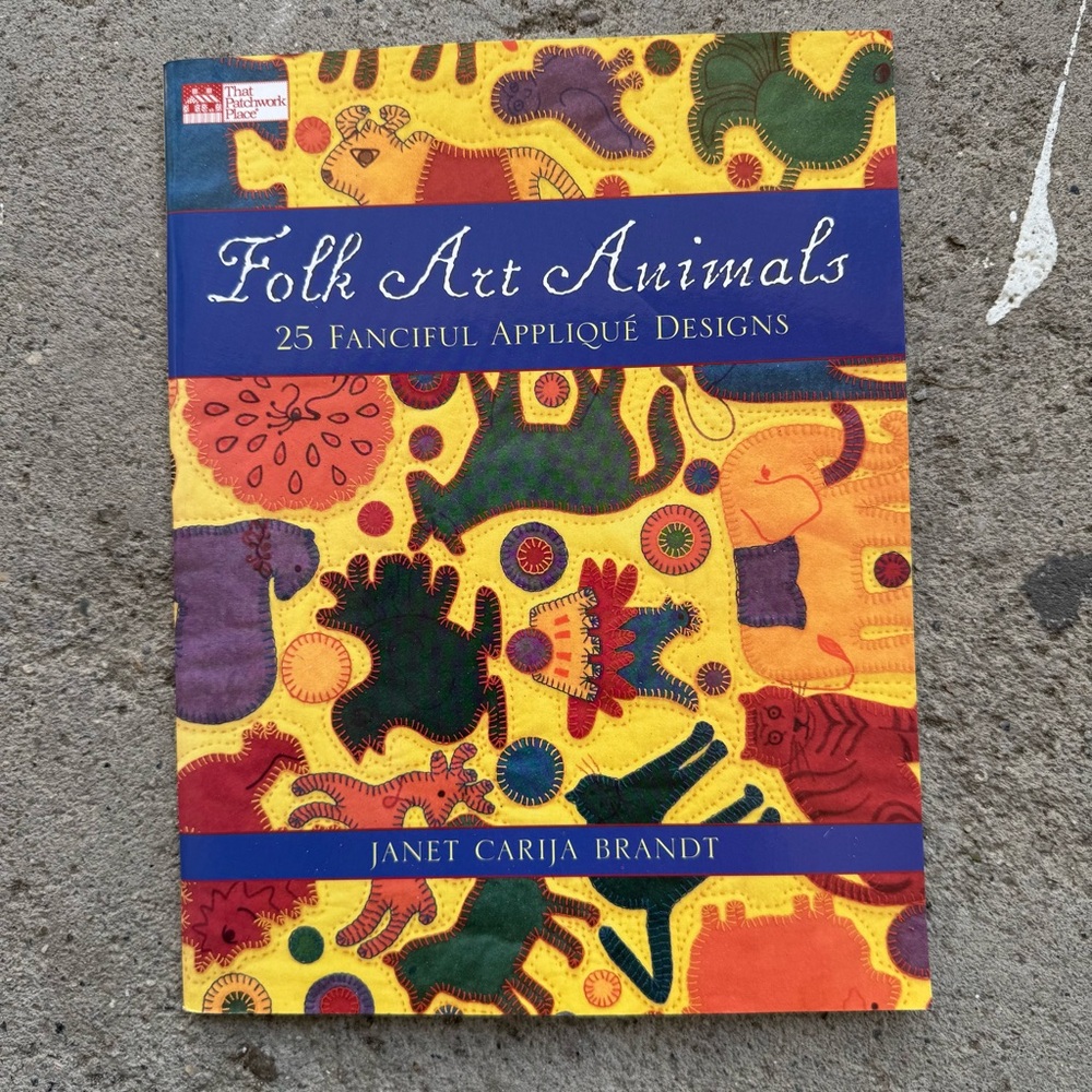 Folk Art Animals Vintage Appliqué Quilting Book 1998